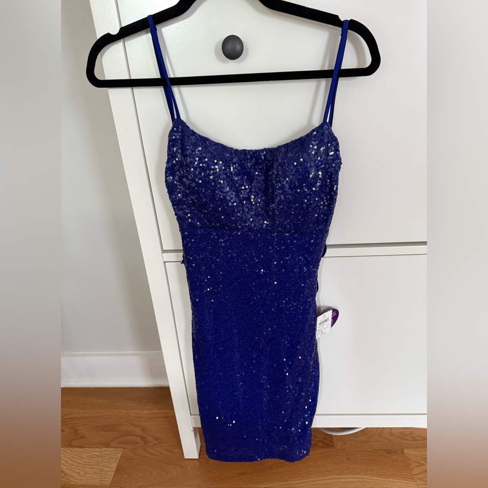 Windsor Royal Blue Sequin Mini Dress